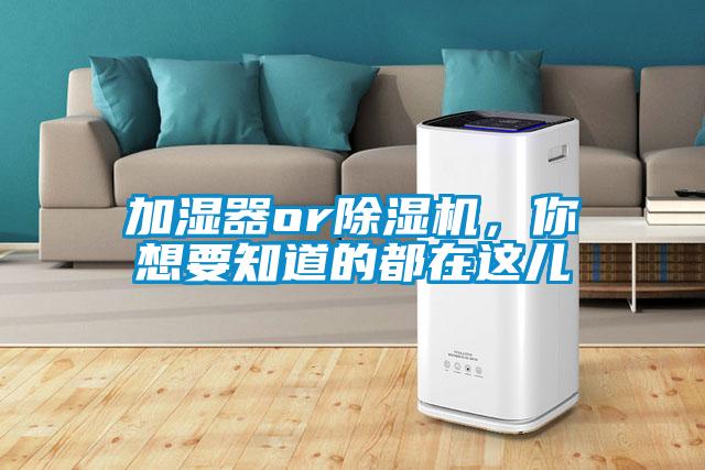 加濕器or除濕機(jī)，你想要知道的都在這兒