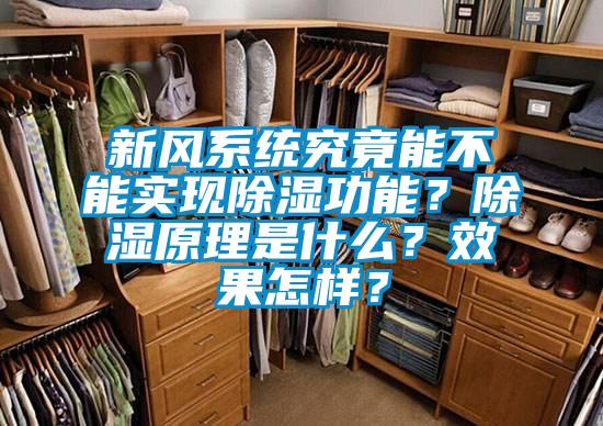 新風系統究竟能不能實現除濕功能？除濕原理是什么？效果怎樣？