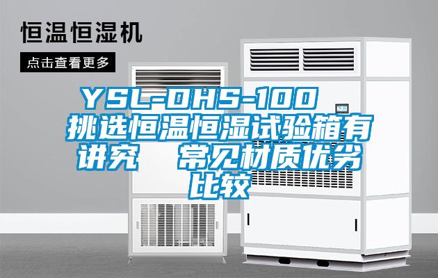 YSL-DHS-100 挑選恒溫恒濕試驗箱有講究 常見材質優劣比較