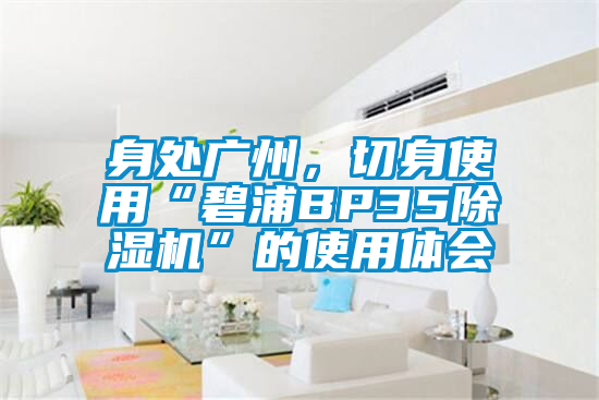 身處廣州,切身使用“碧浦BP35除濕機(jī)”的使用體會(huì)
